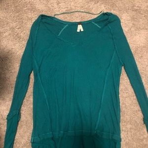 Free people waffle knit long sleeve